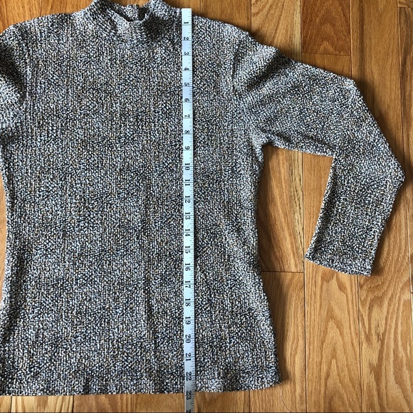 Ness Fine Popcorn Textured Mock Neck Long Sleeve Top - Picture 7 of 10